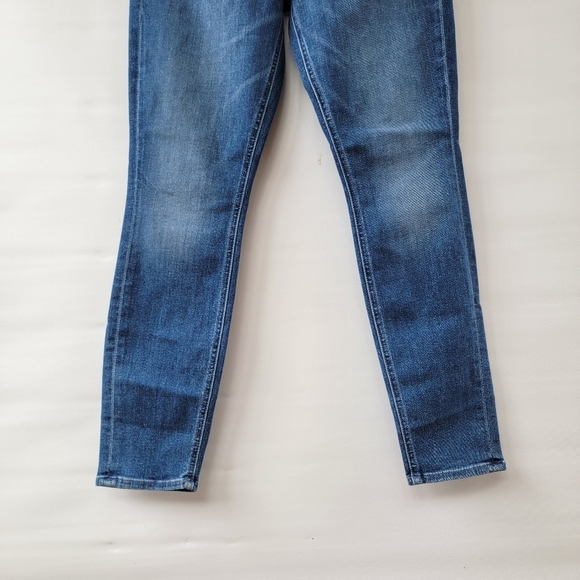 Mother Triple Stack Looker Wish on a Star Jeans Size 31 Blue High Waist Tie - Picture 7 of 16